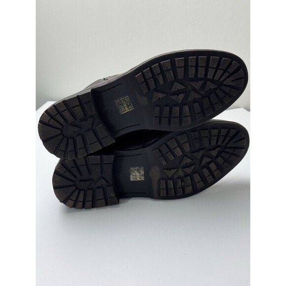 Size 9 - ASOS Men’s Brown Leather Brogue Wingtip Boots - Picture 5 of 7